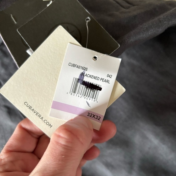 Cubavera Men’s Linen Slim Straight Dress Pant Gray 32x32 New Lightweight - Picture 8 of 9